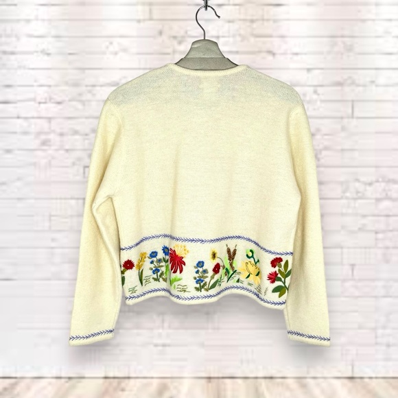 Susan Bristol Vintage 1997 Wool Cardigan Sweater Size M - Picture 2 of 7